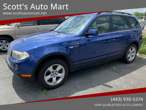 2008 BMW X3 for sale at Scott's Auto Mart in Dundalk MD