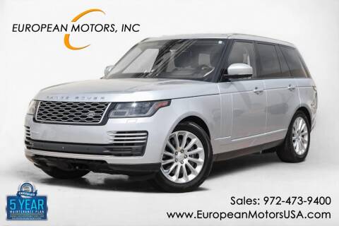2018 Land Rover Range Rover for sale at European Motors Inc in Plano TX
