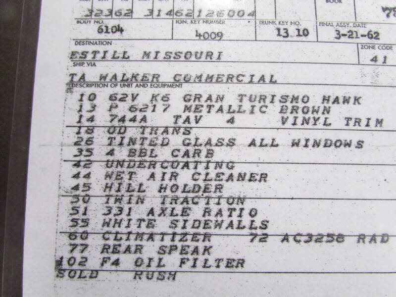 1962 Studebaker Hawk
