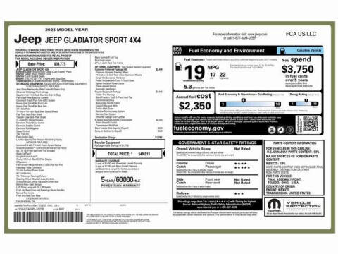 2023 Jeep Gladiator Sport S