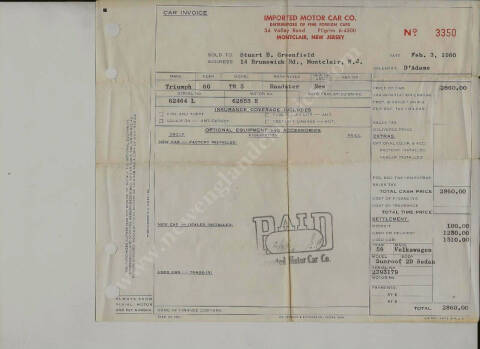 1960 Triumph TR3A