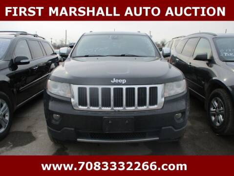 2013 Jeep Grand Cherokee for sale at First Marshall Auto Auction in Harvey IL