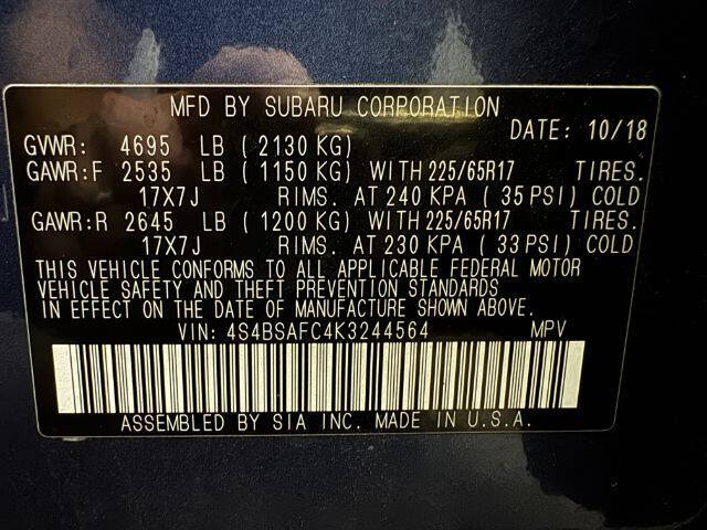 2019 Subaru Outback 2.5i Premium