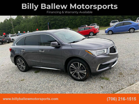 2019 Acura MDX for sale at Billy Ballew Motorsports in Dawsonville GA