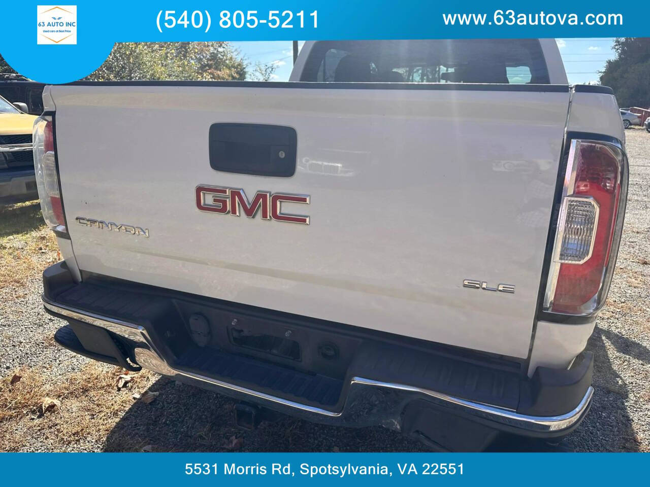 2015 GMC Canyon for sale at 63 Auto Inc in Spotsylvania, VA