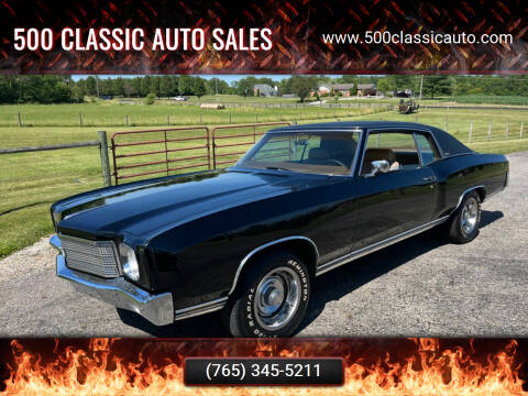 1970 Chevrolet Monte Carlo for sale at 500 CLASSIC AUTO SALES in Knightstown IN