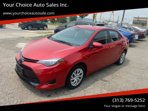 2019 Toyota Corolla for sale at Your Choice Auto Sales Inc. in Dearborn MI