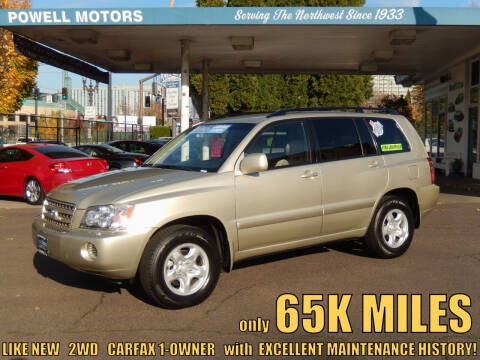 2003 Toyota Highlander for sale at Powell Motors Inc in Portland OR