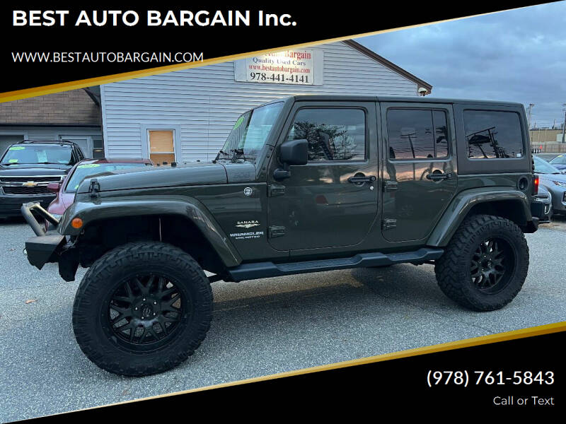 2015 Jeep Wrangler Unlimited for sale at BEST AUTO BARGAIN inc. in Lowell MA