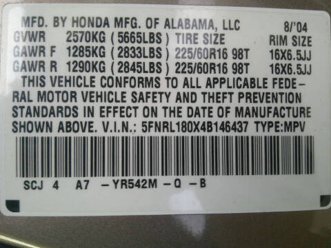 2004 Honda Odyssey EX-L w/DVD