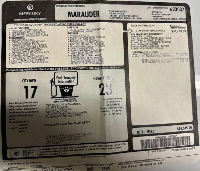 2003 Mercury Marauder