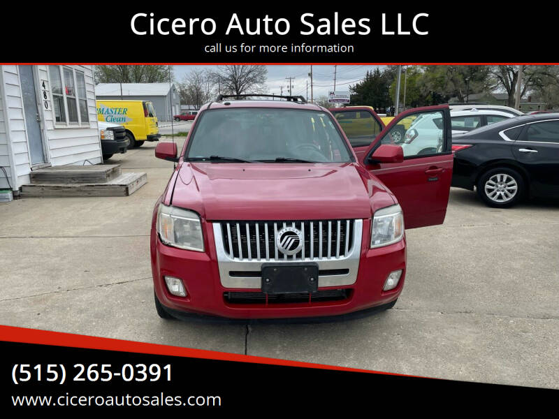 2010 Mercury Mariner for sale at Cicero Auto Sales LLC in Des Moines IA