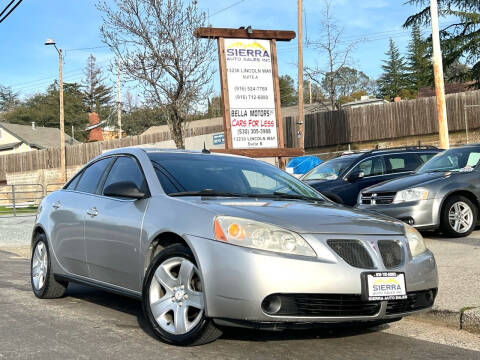 2008 Pontiac G6 for sale at Sierra Auto Sales Inc in Auburn CA