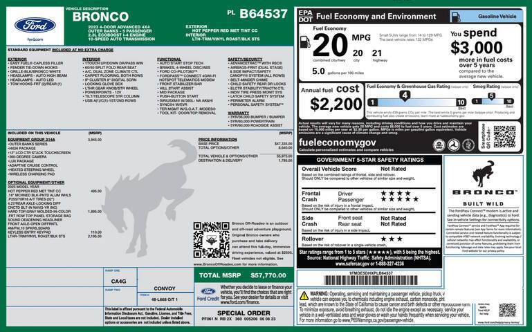 2023 Ford Bronco Outer Banks Advanced