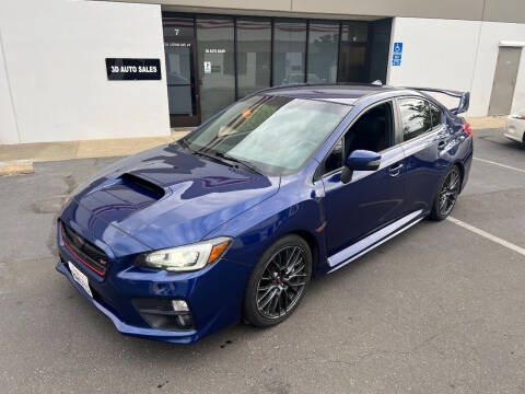 2016 Subaru WRX for sale at 3D Auto Sales in Rocklin CA