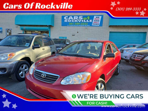 2008 Toyota Corolla for sale at Cars Of Rockville in Rockville MD