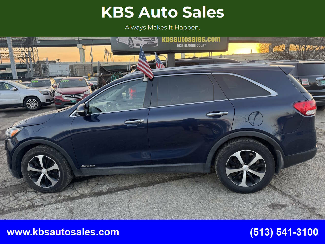 Blue 2018 Kia Sorento EX V6 AWD EX V6 4dr SUV 1