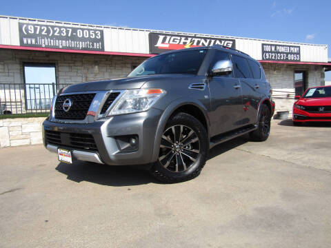 2017 Nissan Armada for sale at Lightning Motorsports in Grand Prairie TX