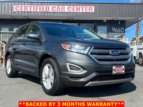 2018 Ford Edge for sale at CERTIFIED CAR CENTER in Fairfax VA