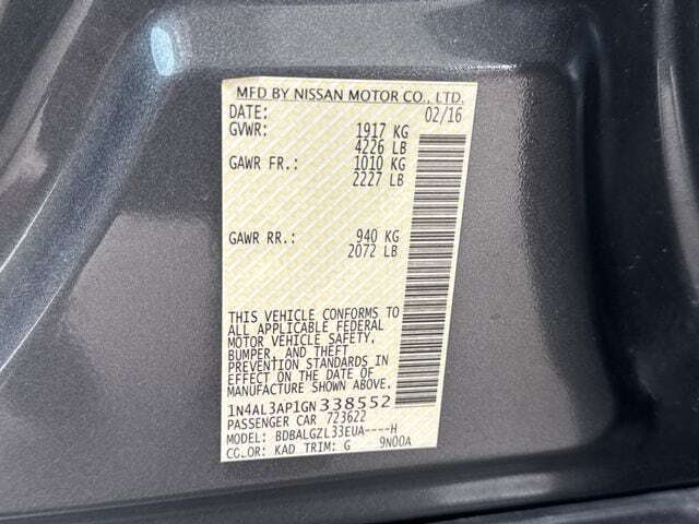 2016 Nissan Altima 2.5 S