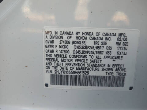 2006 Honda Ridgeline RTL