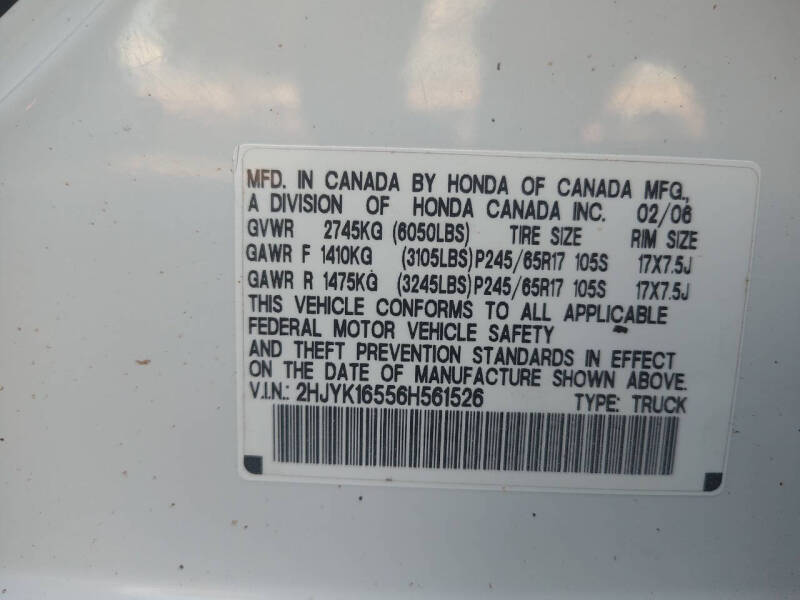 2006 Honda Ridgeline RTL