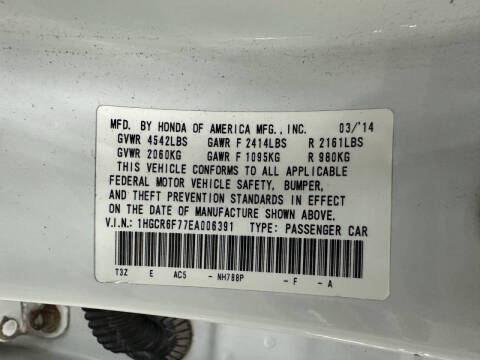 2014 Honda Accord Hybrid Touring