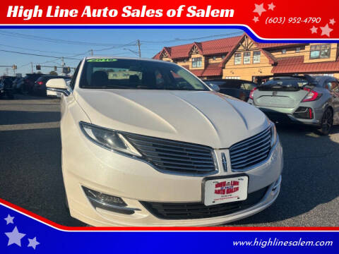 2016 Lincoln MKZ for sale at High Line Auto Sales of Salem in Salem NH