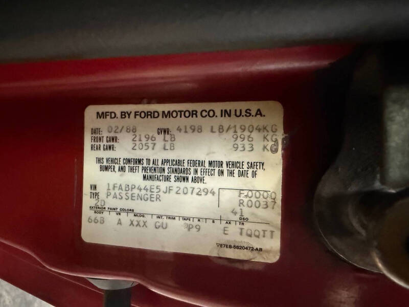 1988 Ford Mustang LX