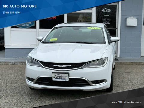 2015 Chrysler 200 for sale at 810 AUTO MOTORS in Abington MA