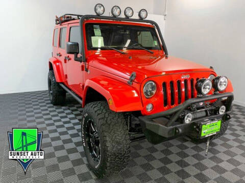 2015 Jeep Wrangler Unlimited for sale at Sunset Auto Wholesale in Tacoma WA