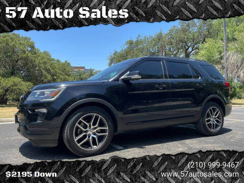 2018 Ford Explorer for sale at 57 Auto Sales in San Antonio TX