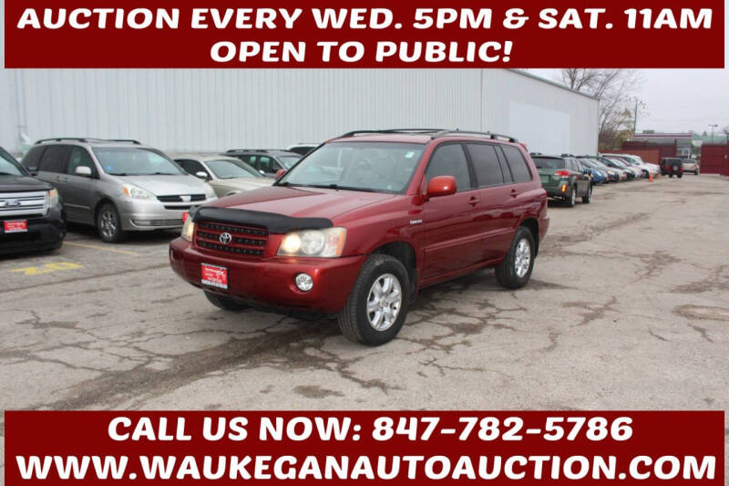 2002 Toyota Highlander for sale at Waukegan Auto Auction in Waukegan IL