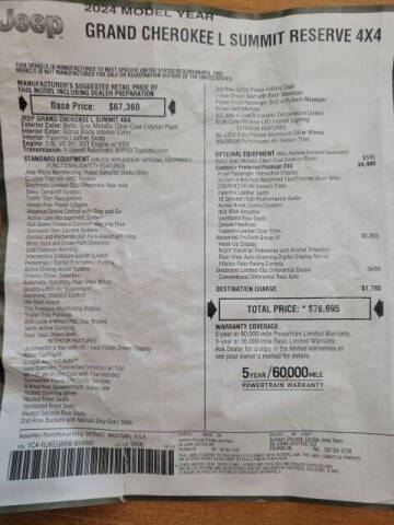 2024 Jeep Grand Cherokee L Summit