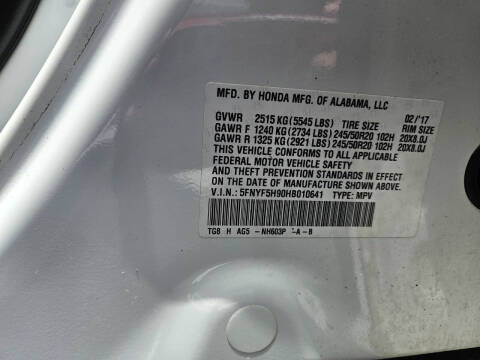 2017 Honda Pilot Touring