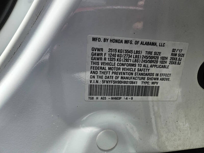 2017 Honda Pilot Touring