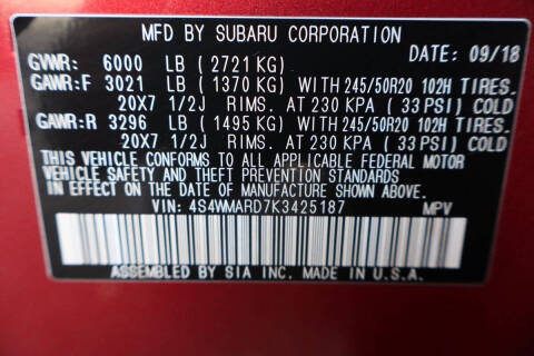 2019 Subaru Ascent Touring