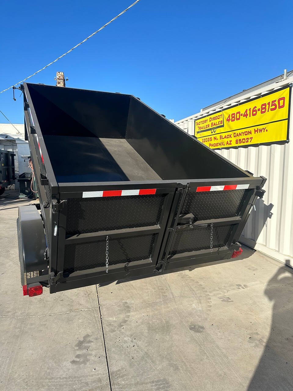 2025 Polestar 12x8x3 Diamond Plated Dump Trailer for sale at Factory Direct Trailer Sales in Phoenix, AZ