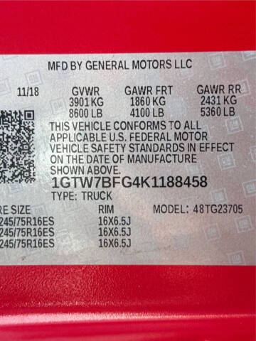 2019 GMC Savana 2500