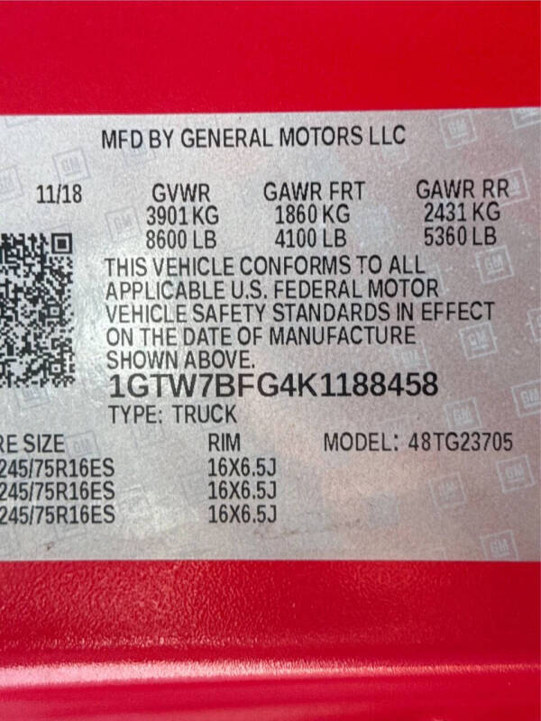 2019 GMC Savana 2500