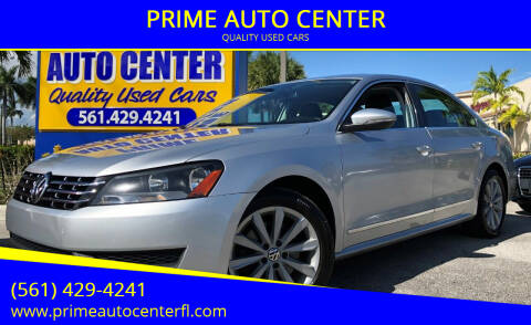 2012 Volkswagen Passat for sale at PRIME AUTO CENTER in Palm Springs FL
