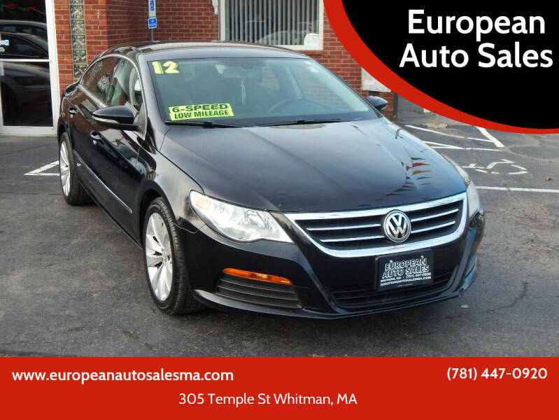 2012 Volkswagen CC for sale at European Auto Sales in Whitman MA