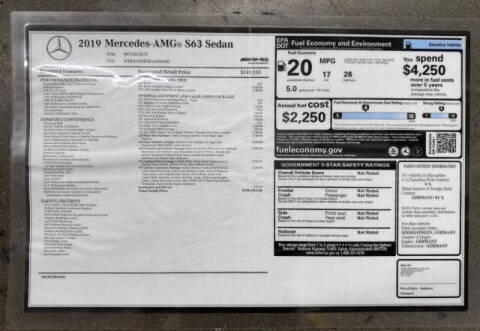 2019 Mercedes-Benz S-Class AMG S 63