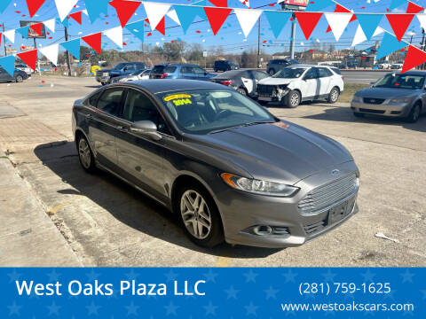 2014 Ford Fusion for sale at West Oaks Plaza LLC in Houston TX