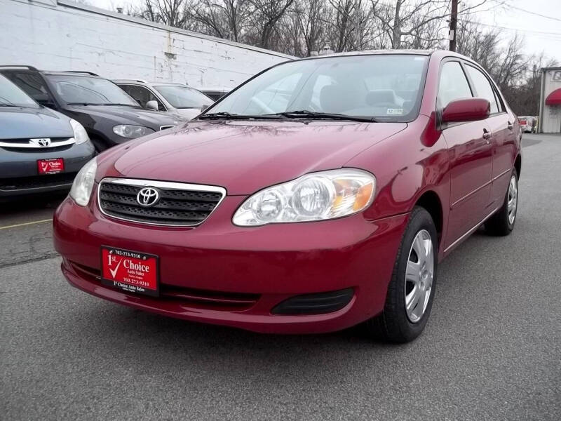 2007 Toyota Corolla for sale at 1st Choice Auto Sales in Fairfax VA