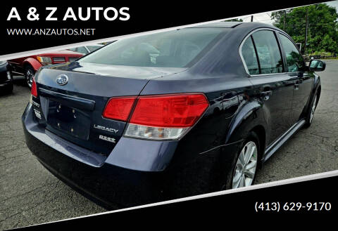 2013 Subaru Legacy for sale at A & Z AUTOS in Westfield MA