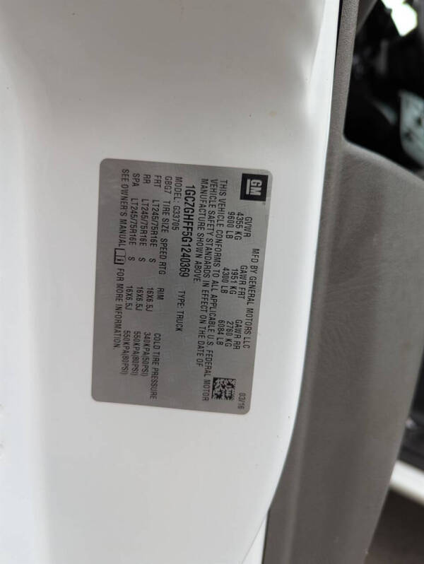 2016 Chevrolet Express 3500