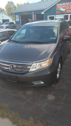 2012 Honda Odyssey for sale at Hanson Road Auto Sales Inc in Cassadaga NY