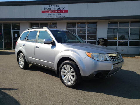 2012 Subaru Forester for sale at Landes Family Auto Sales in Attleboro MA