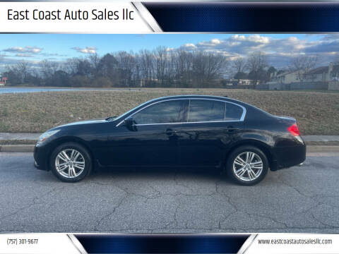2011 Infiniti G25 Sedan for sale at East Coast Auto Sales llc in Virginia Beach VA
